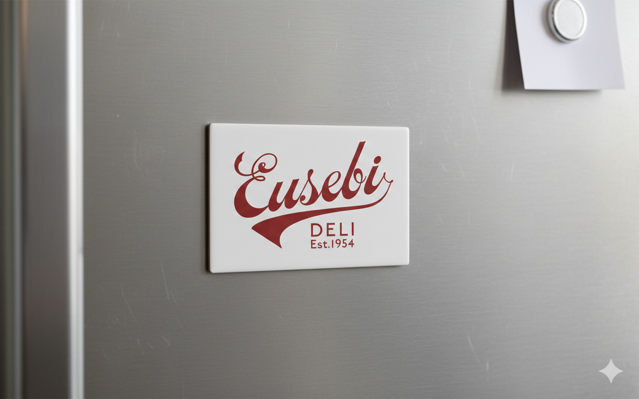 3" x 2" Eusebi fridge magnet