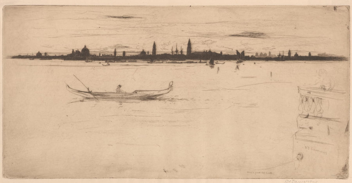 "Venice from the Lido" print (1896) by David Young Cameron