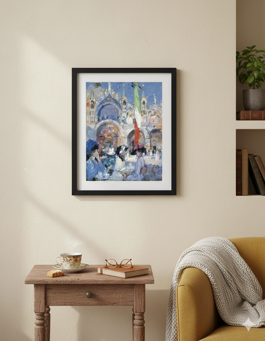 Florian's Cafe, Venice (1910) print by Francis Campbell Boileau Cadell