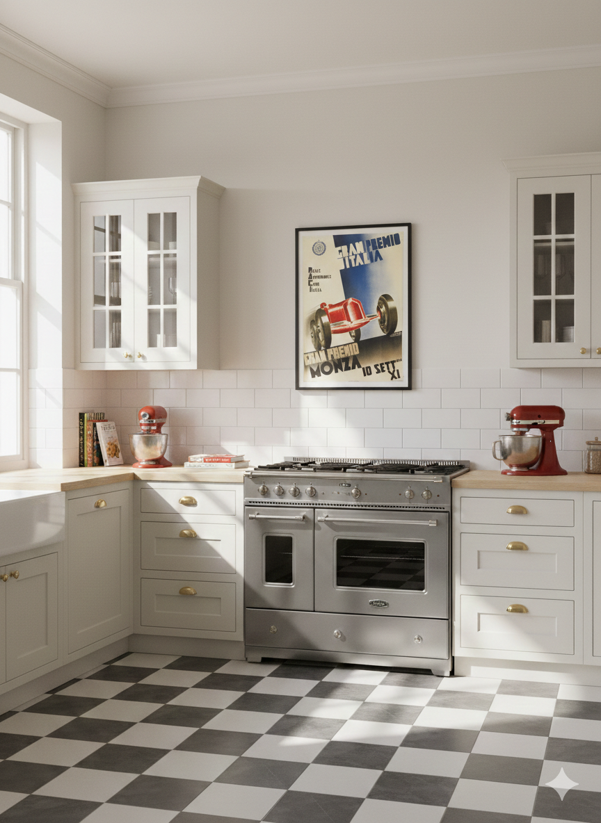 Vintage Monza Gran Premio poster print (c1930s) by Enzo Forlivesi Montanari