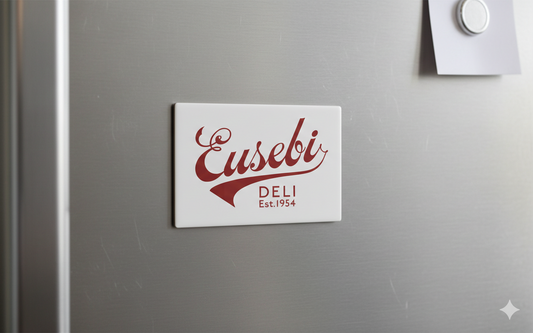 3" x 2"  Eusebi fridge magnet