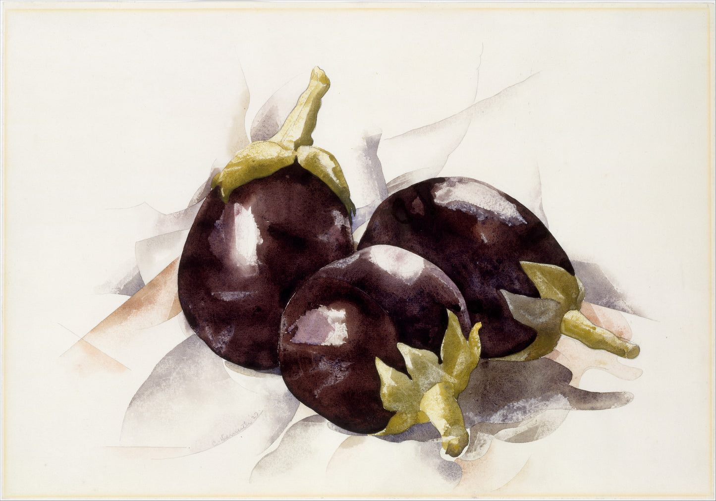 "Aubergines" art print (1927) by Charles Demuth