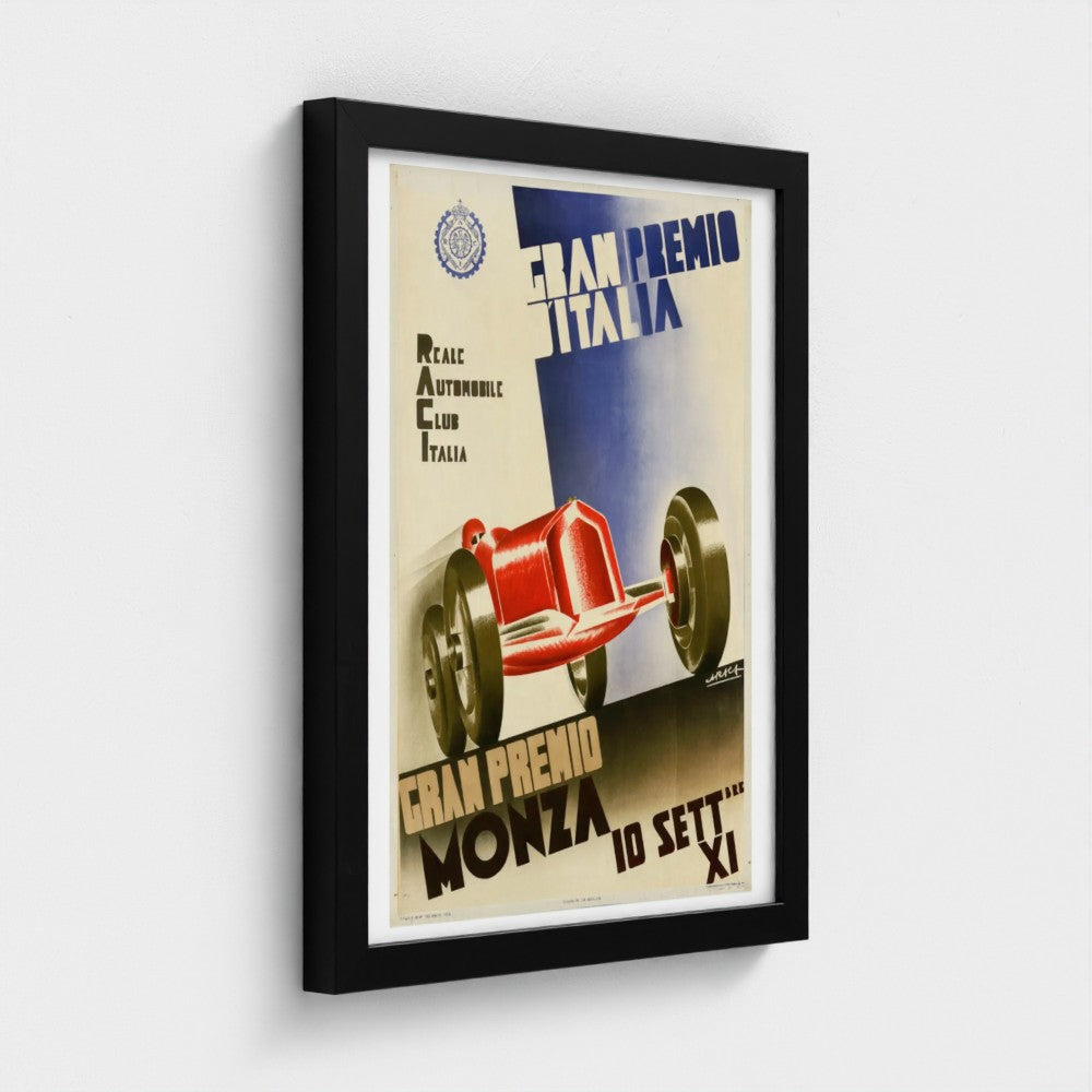 Vintage Monza Gran Premio poster print (c1930s) by Enzo Forlivesi Montanari