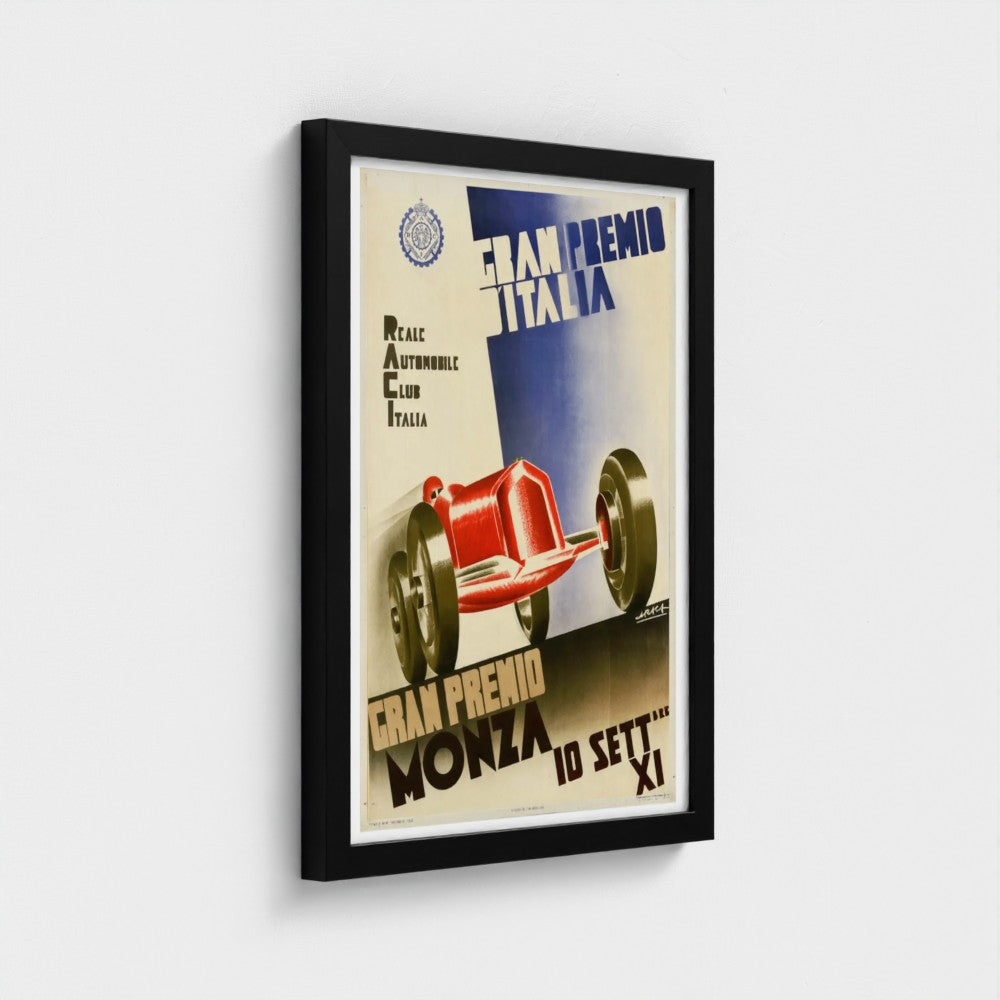 Vintage Monza Gran Premio poster print (c1930s) by Enzo Forlivesi Montanari